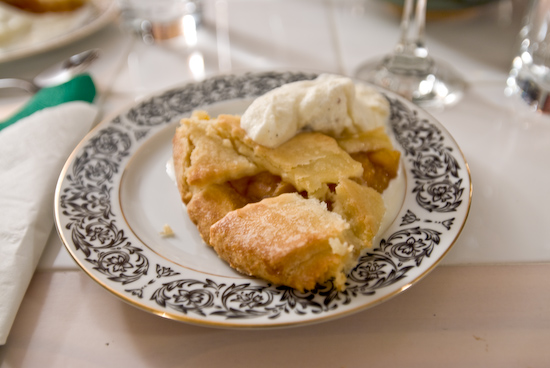 Peach Pie with Homemade Vanilla Bean Ice Cream