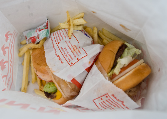 In-N-Out - Double Double, Cheeseburger, and Fries - Bad Packing Job