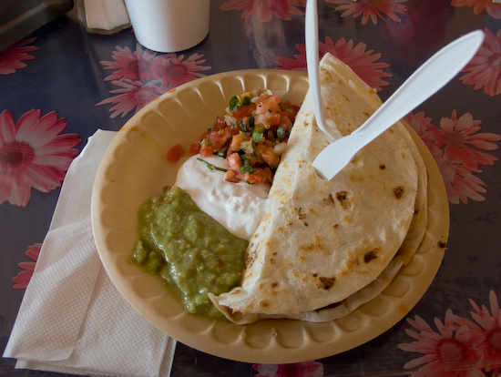 Garcia's Taqueria - Super Quesadilla with Lengua