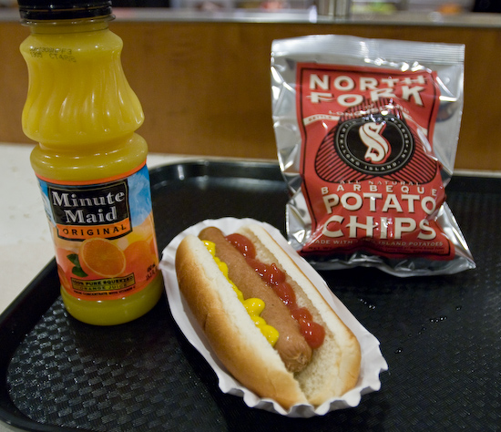 American Museum of Natural History - Hog Dog, Orange Juice, and a bag of Chips