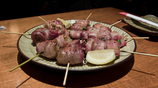 Hagi Izakaya - Asparagus wrapped with Bacon and Enoki Take wrapped with Bacon