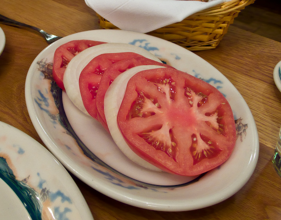 Peter Luger Steakhouse - Tomatoes and Onion