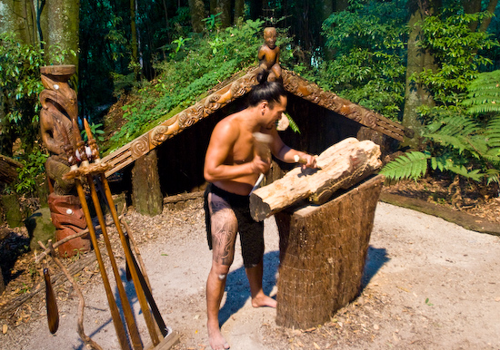 Maori Wood Carver