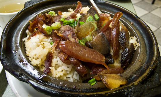 Won Ton House - Clay Pot Rice with Smoked Duck, Chinese Sausage, and Pork
