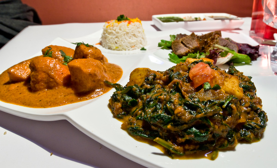 Maharani Restaurant - Chicken Tikka Masala, Boti Kebab, Saag Paneer, and Saffron basmati rice pilaf