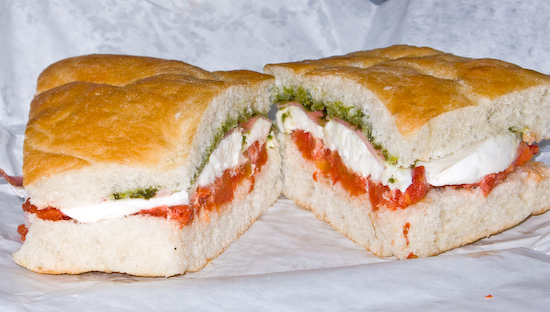 Caffe Centro - Caprese Sandwich with Prosciutto