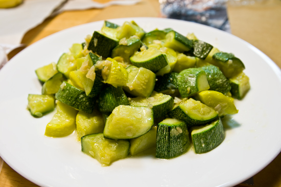 Summer Squashes sauteed with Garlic