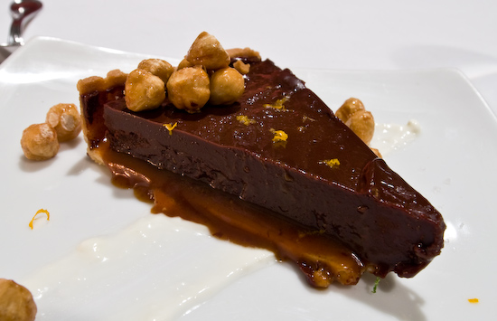 Zoot - Chocolate hazelnut tart with creme fraiche