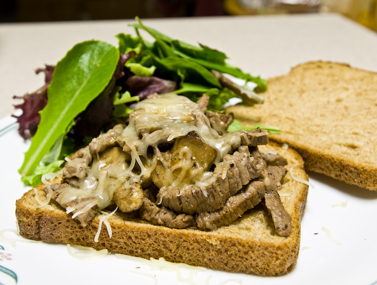 Steak and Mushroom Sandwich