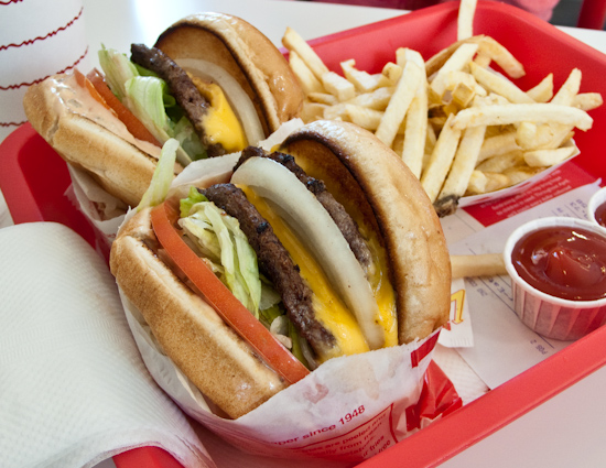 In-N-Out - Double Double, Cheeseburger, French Fries