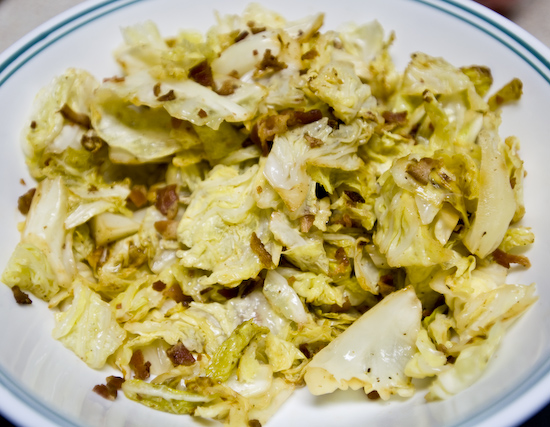 Savoy Cabbage with Bacon