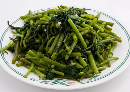 Sauteed water spinach