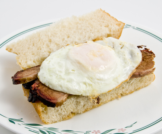 Brisket and Egg Sandwich