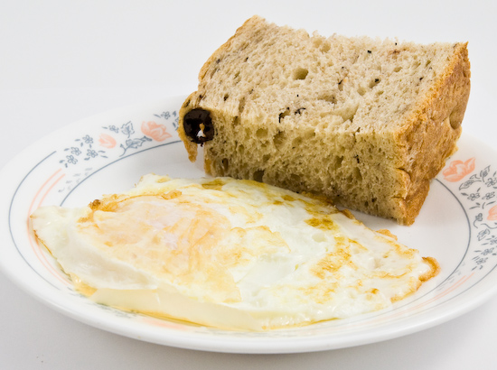 Coyote Creek Egg (Over Easy) with Olive Loaf