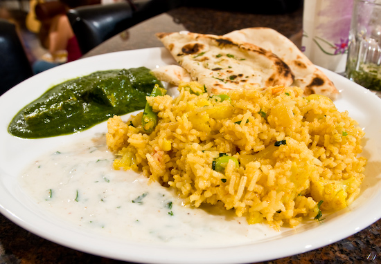 Biriyani, Saag Paneer, Naan