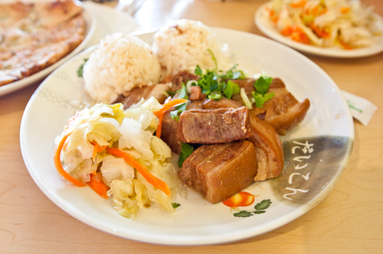 Coco’s Cafe - Pork Belly with Rice and Pickled Vegetables