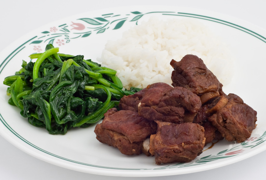 lu rou with spinach