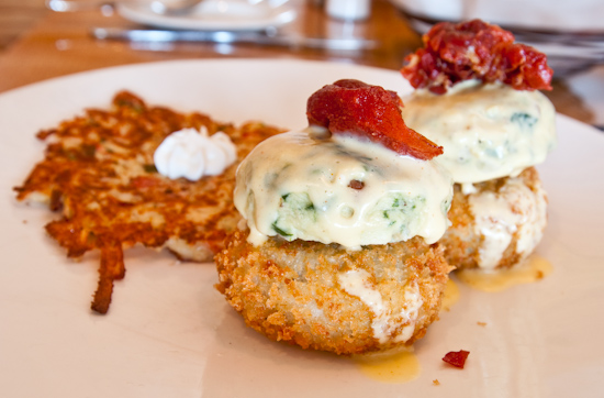 South Congress Cafe - Eggs Benedict with Crab Cakes