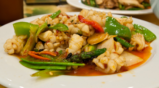 Asia Cafe - Stir Fried Squid with Black Bean Sauce