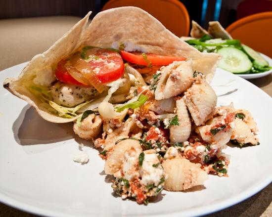 Zoe’s Kitchen - Greek Chicken Pita with Pasta Salad