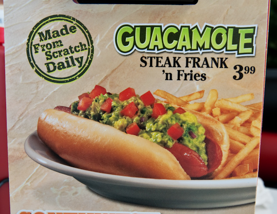 Steak ‘n Shake - Guacamole Steak Frank Menu Picture