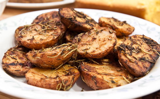 Grilled Red Potatoes with Rosemary and Thyme