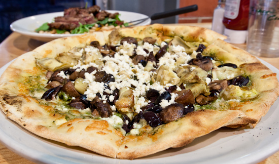 Central Market Cafe - Artichoke Olive Mushroom Pizza