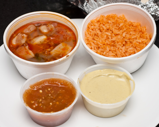 El Pollo Rico - Whole Chicken Combo (Carro Beans, Salsas, and Rice)