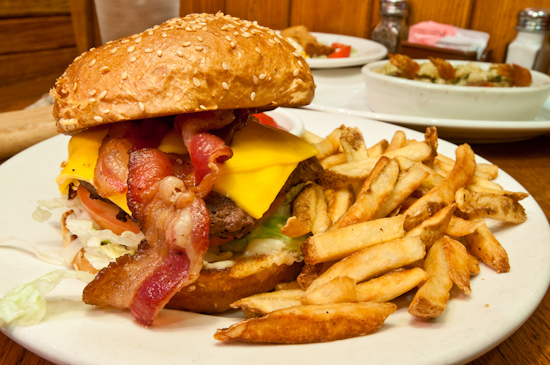 Outback Steakhouse - Bacon Cheeseburger with Fries