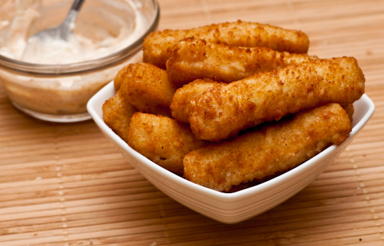 Fish sticks with homemade tartar sauce