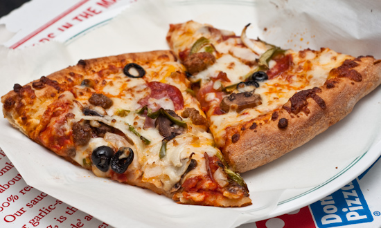 Leftover Domino's ExtravaganZZa Feast Pizza Slices