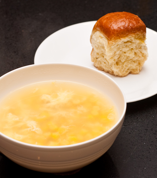 Corn Soup and Brioche
