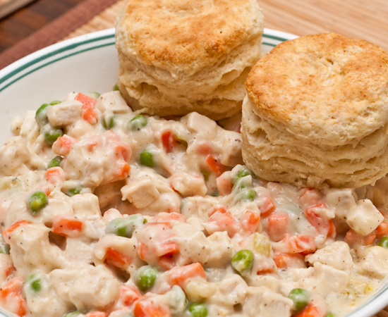 Biscuits and Creamed Chicken