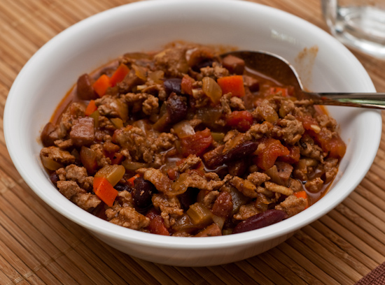 Leftover turkey chili