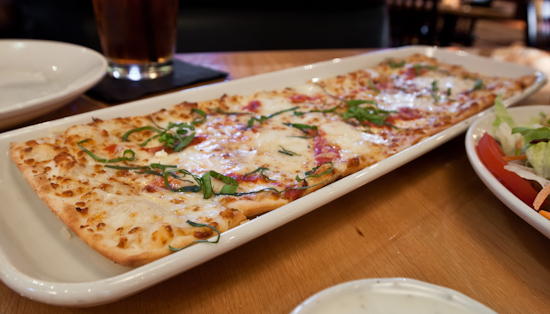 BJ's Brewhouse - Margherita Fresca Flatbread Appetizer Pizza