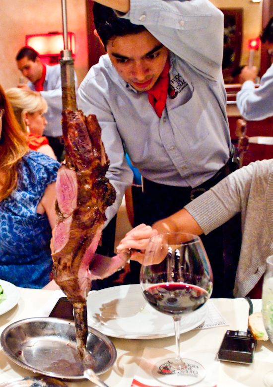 Fogo de Chao - Slicing Meat