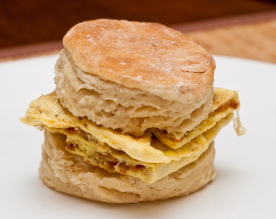Egg and Bacon Biscuit Sandwich