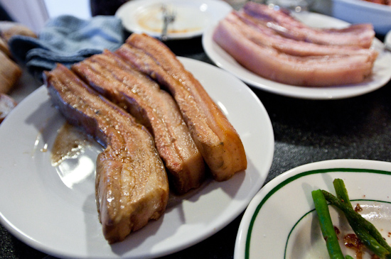 Sous vide get together - pork bellies