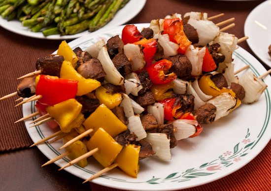 Grilled vegetable kabobs