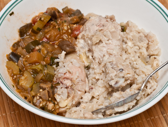 Chicken and Rice Oven Bake with Ratatouille