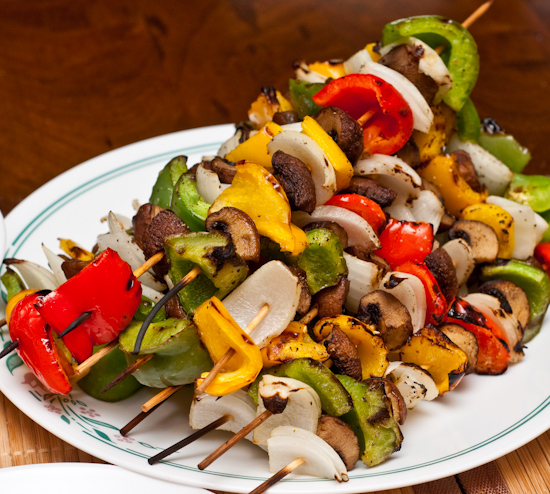 Grilled vegetable kabobs