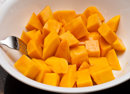 Cut up mango