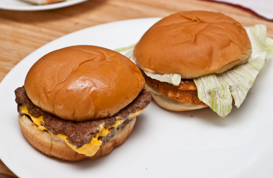 Wendy's - Cheeseburger and Crispy Chicken Sandwich