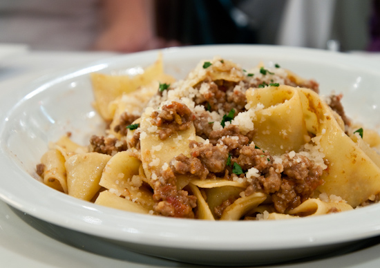 Soleil - Pappardelle with Old World Bolognese Sauce