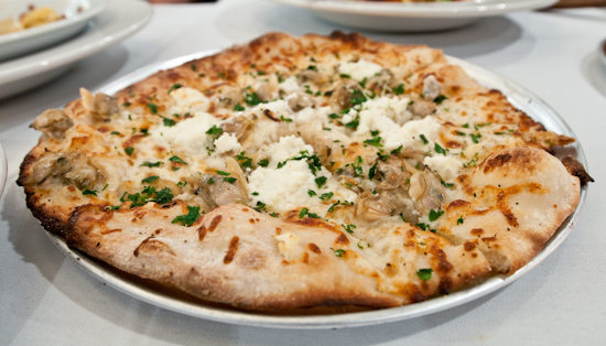 Soleil - di Mare: Clam Pizza with Ricotta + Provolone & Gremolata + Chile Flakes