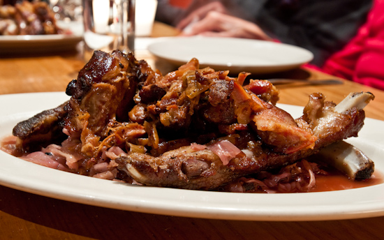 Dai Due - Confit Spare Ribs and Ciber-braised Ham Hocks with Braised Cabbage