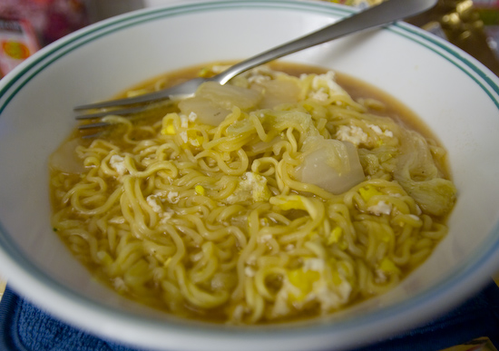 Instant Ramen with Napa Cabbage and Egg