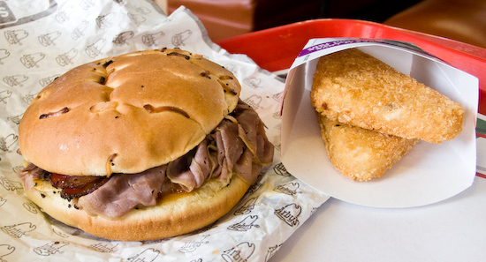 Arby’s - Bacon Beef ‘n Cheddar with Potato Cakes