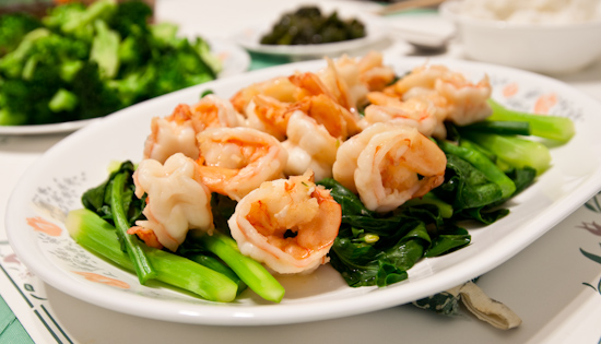 Shrimp with Chinese Broccoli