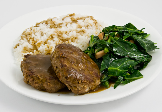 Salisbury Steak with Collard Greens